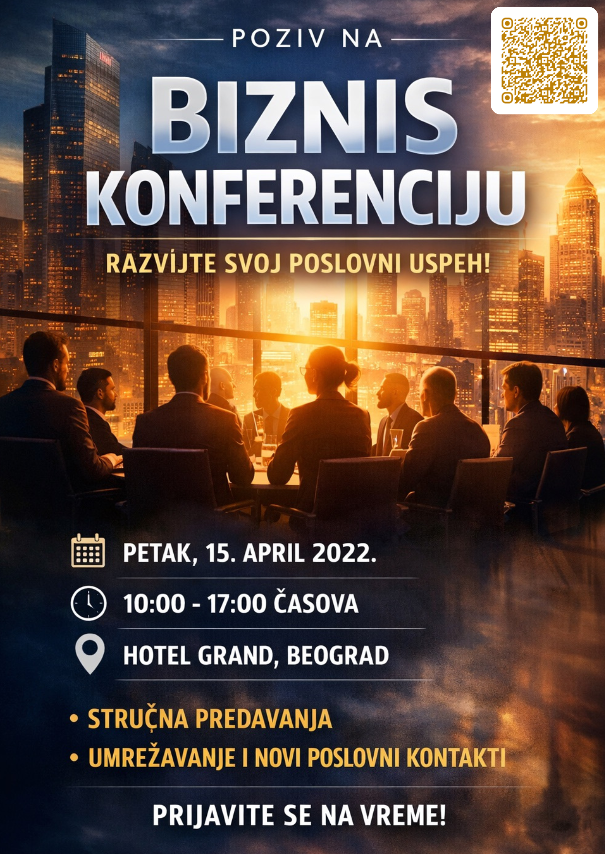 BOND stampana A6 pozivnica