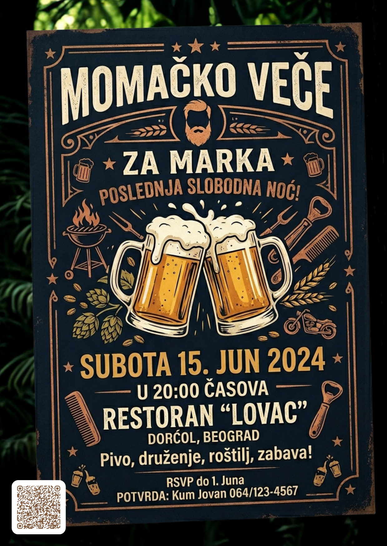 TONI stampana A6 pozivnica